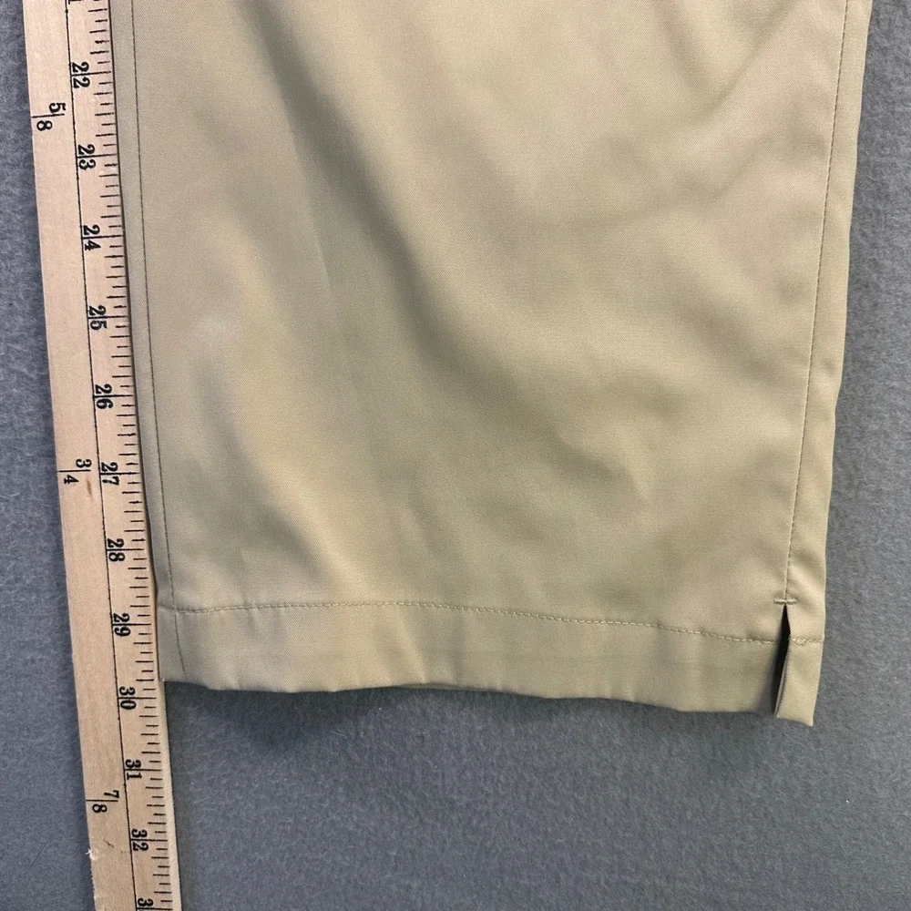 Slazenger Mens Golf Pants Khaki Tan Flat Front Stretch W38 L30 Performance